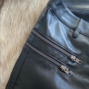 Kittenish Faux Leather Moto Pants